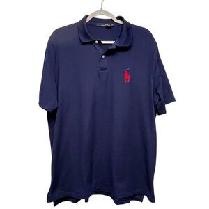 RLX Ralph Lauren Men's Polo XL Blue Short Sleeve Big Pony Golf‎ Greenbrier